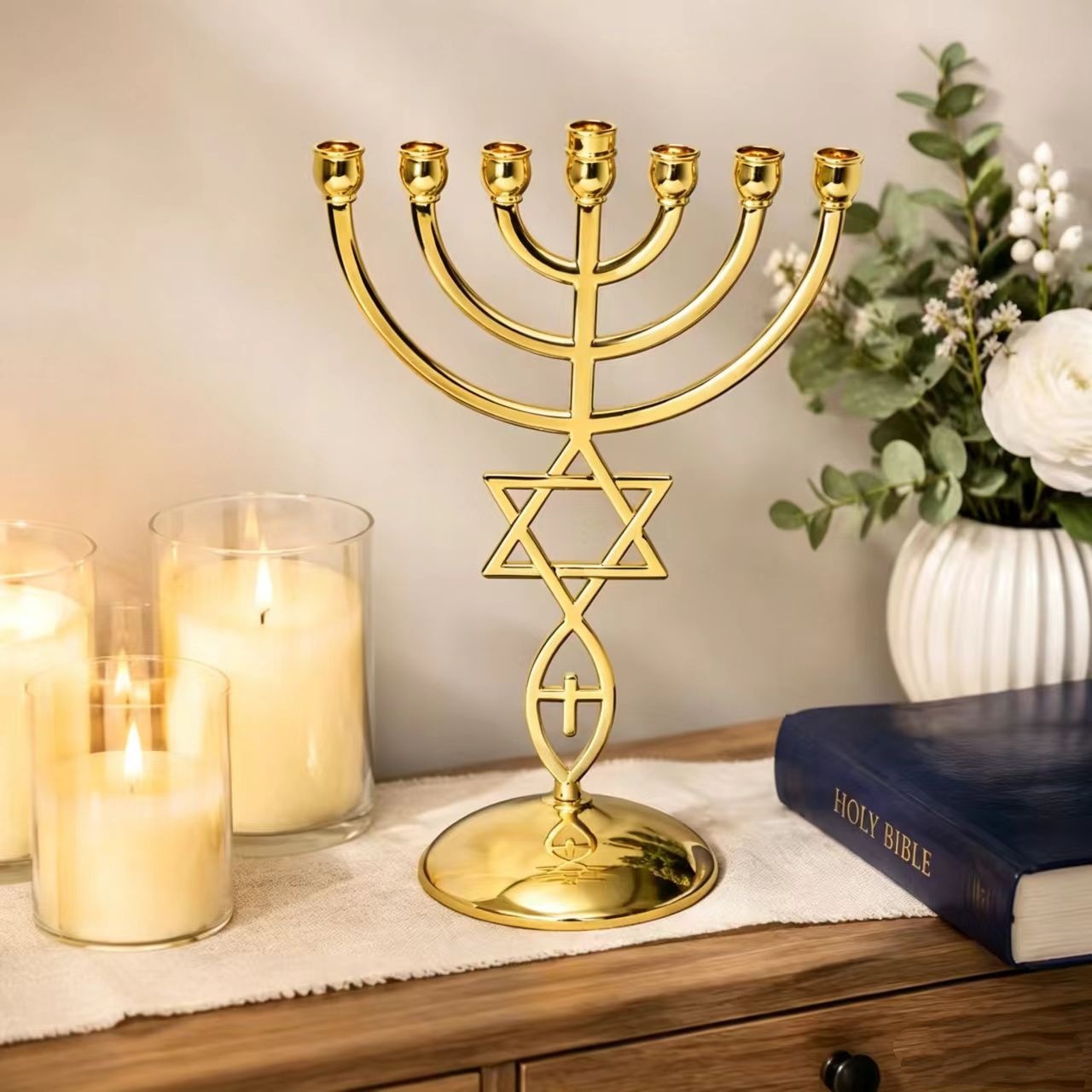 Candle Holder Decor - Juego de Candelabros de Siete Cabezas