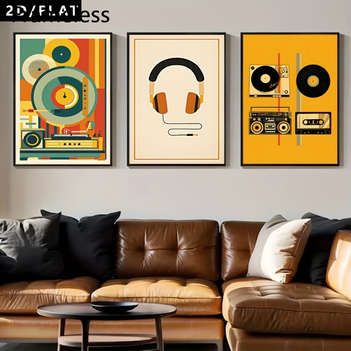Abstract Canvas Set - (NoFrame, 3 piezas) – Juego de