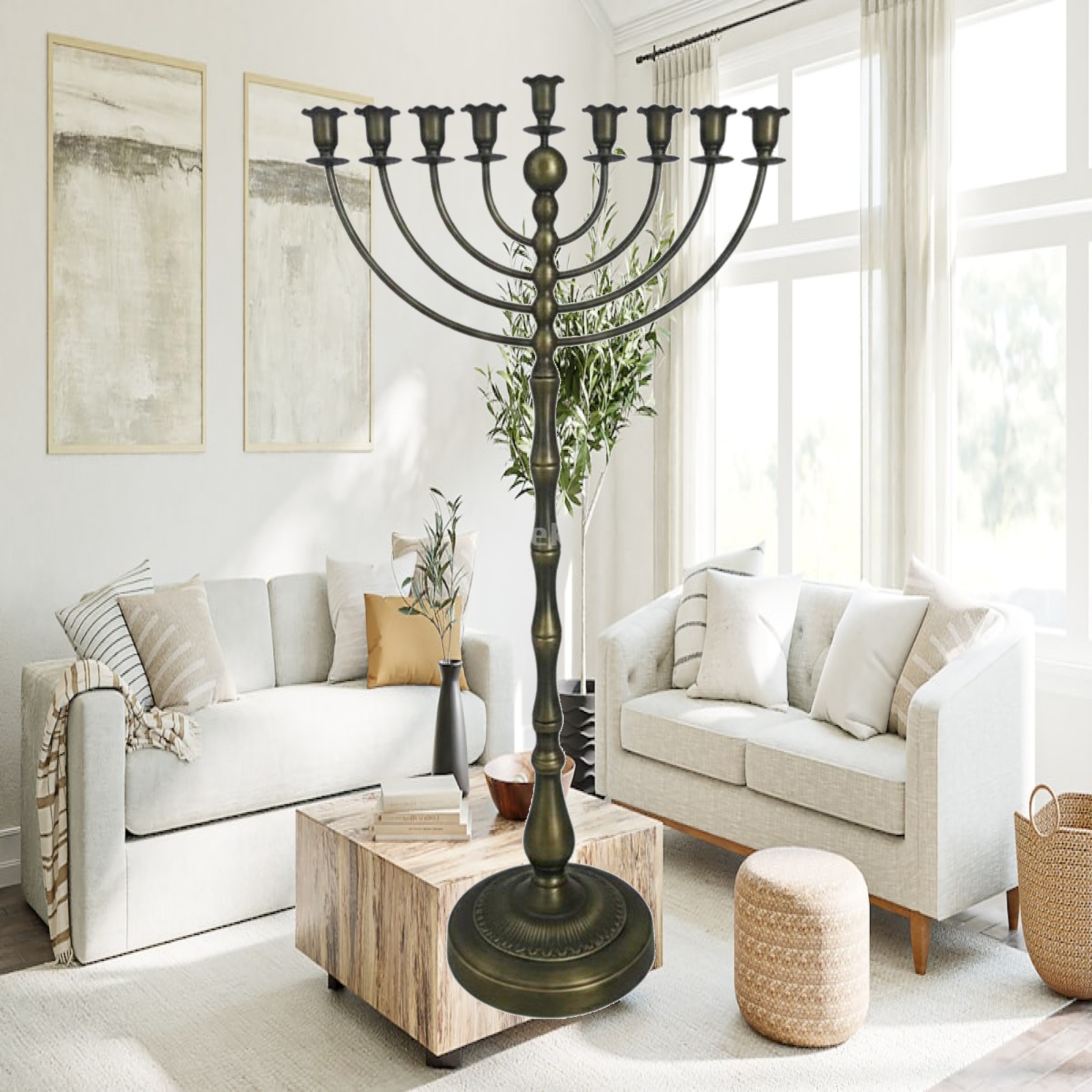 Candelabro alto de bronce, sop - Candle Holder Decor reseña y precio
