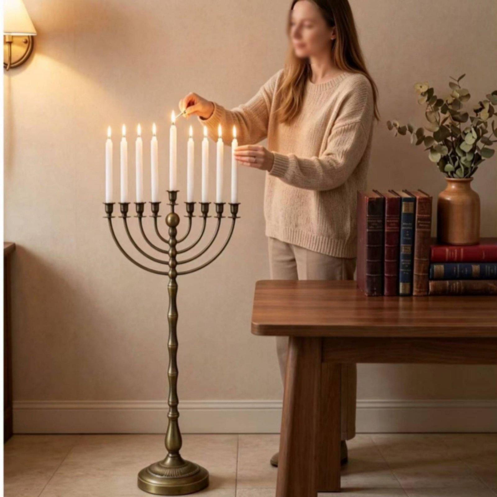 Candelabro alto de bronce, sop - Candle Holder Decor reseña y precio